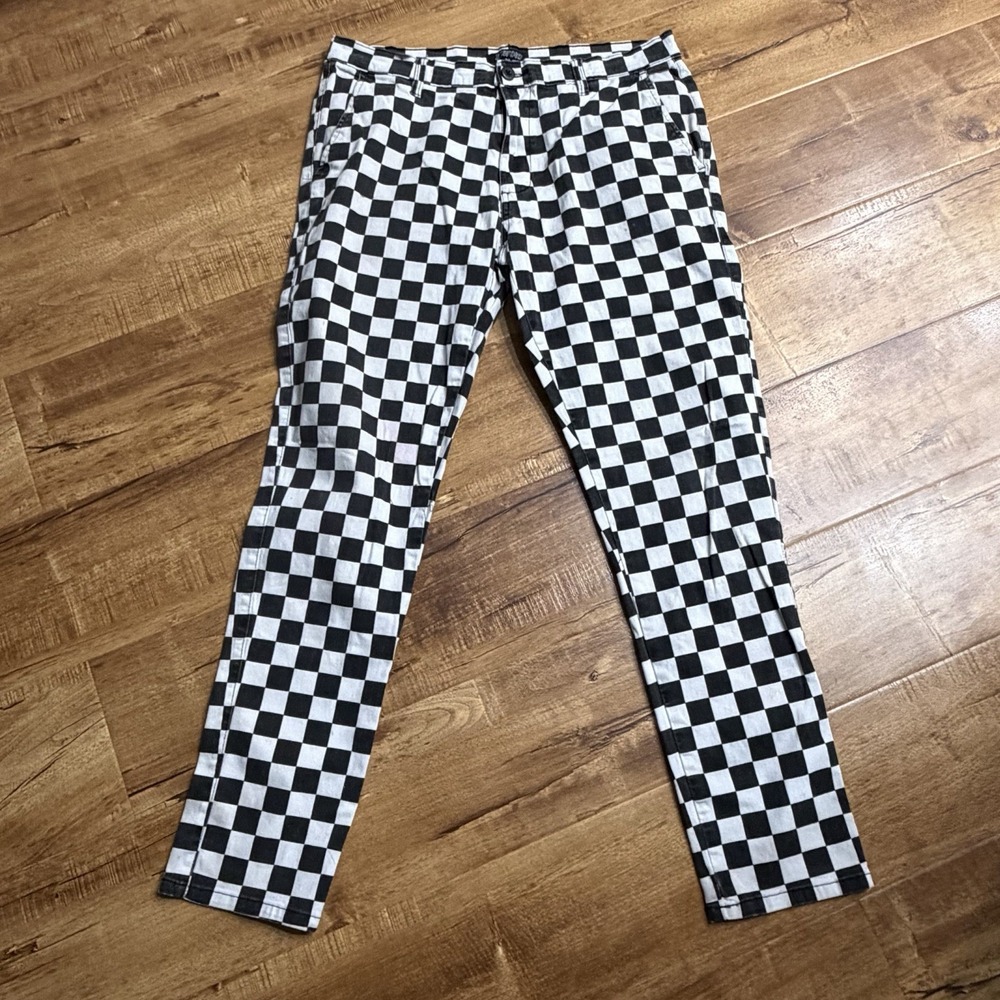 Elwood Men's Checkerboard Pants Size 34, Cotton/Spandex, 4 Pockets